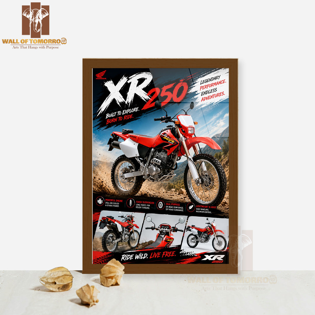Honda XR Bike High Quality Glass Frame Wall Décors in Sri Lanka