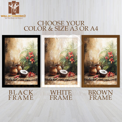 Sri Lankan Kitchen Art High Quality Glass Frame Wall Décor