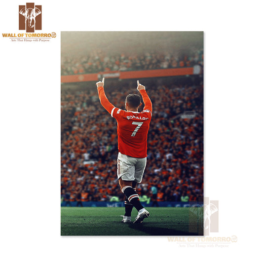 Manchester United Cristiano Ronaldo Soccer Player High Quality Unframed Poster Print & Waterproof Poster Print Wall Décor