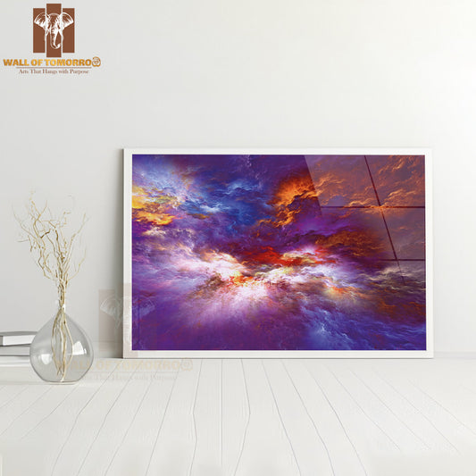 Abstract Colorful Lightning Fractal Background High Quality Unframed Poster Print & Waterproof Poster Print Wall Décor