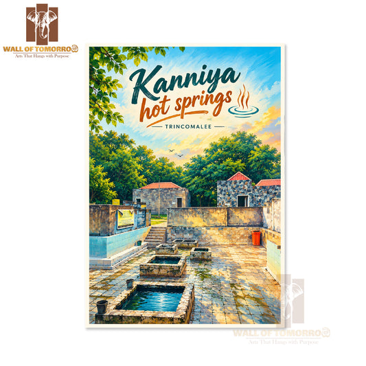 Kanniya Hot Springs Trincomalee Sri Lanka Travel High Quality Unframed Poster Print & Laminated Poster Print Wall Décor