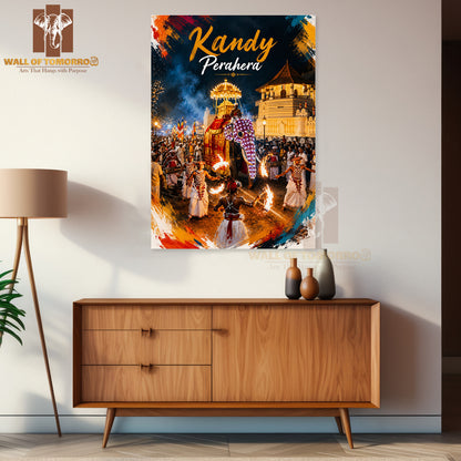 Kandy Perahera Sri Lanka Travel High Quality Unframed Poster Print & Laminated Poster Print Wall Décor