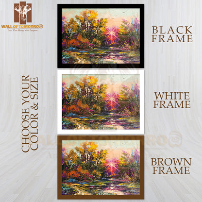 Oil Painting Autumn Decline High Quality Unframed Poster Print & Waterproof Poster Print Wall Décor