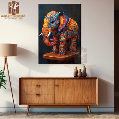 Sri Lankan Elephant Figurine Art High Quality Unframed Poster Print & Waterproof Poster Print Wall Décor