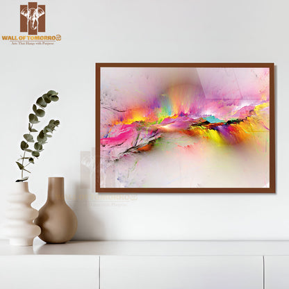 Pink & Yellow Colorful Abstract High Quality Unframed Poster Print & Waterproof Poster Print Wall Décor