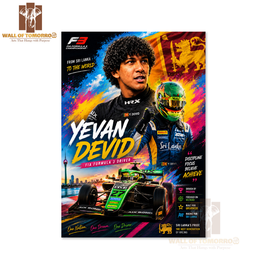 Yevan Devid Sri Lanknkan F3 Driver High Quality Unframed Poster Print & Waterproof Poster Print Wall Décor