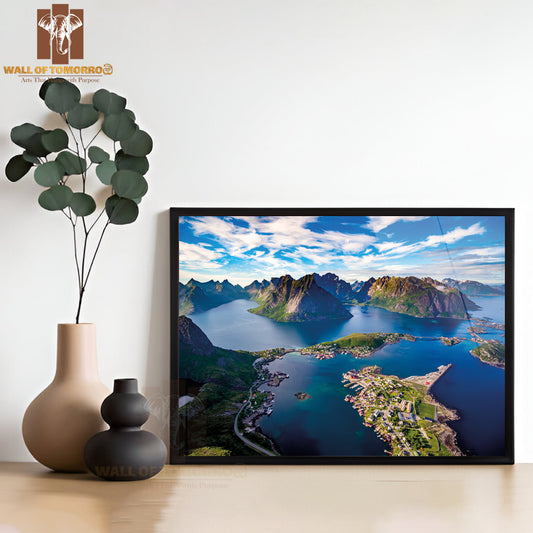 Lofoten Islands Is an Archipelago in the County of Nordland, Norway High Quality Unframed Poster Print & Waterproof Poster Print Wall Décor