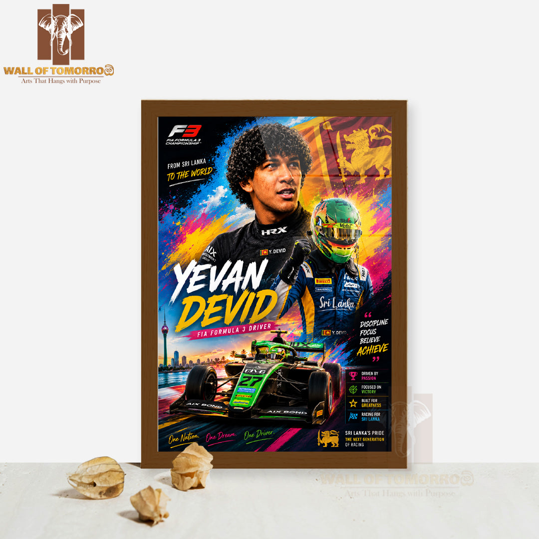Yevan Devid Sri Lanknkan F3 Driver High Quality Glass Frame Wall Décor
