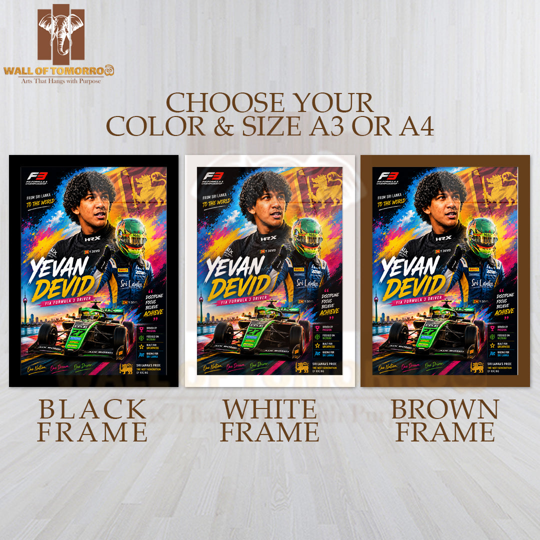 Yevan Devid Sri Lanknkan F3 Driver High Quality Glass Frame Wall Décor