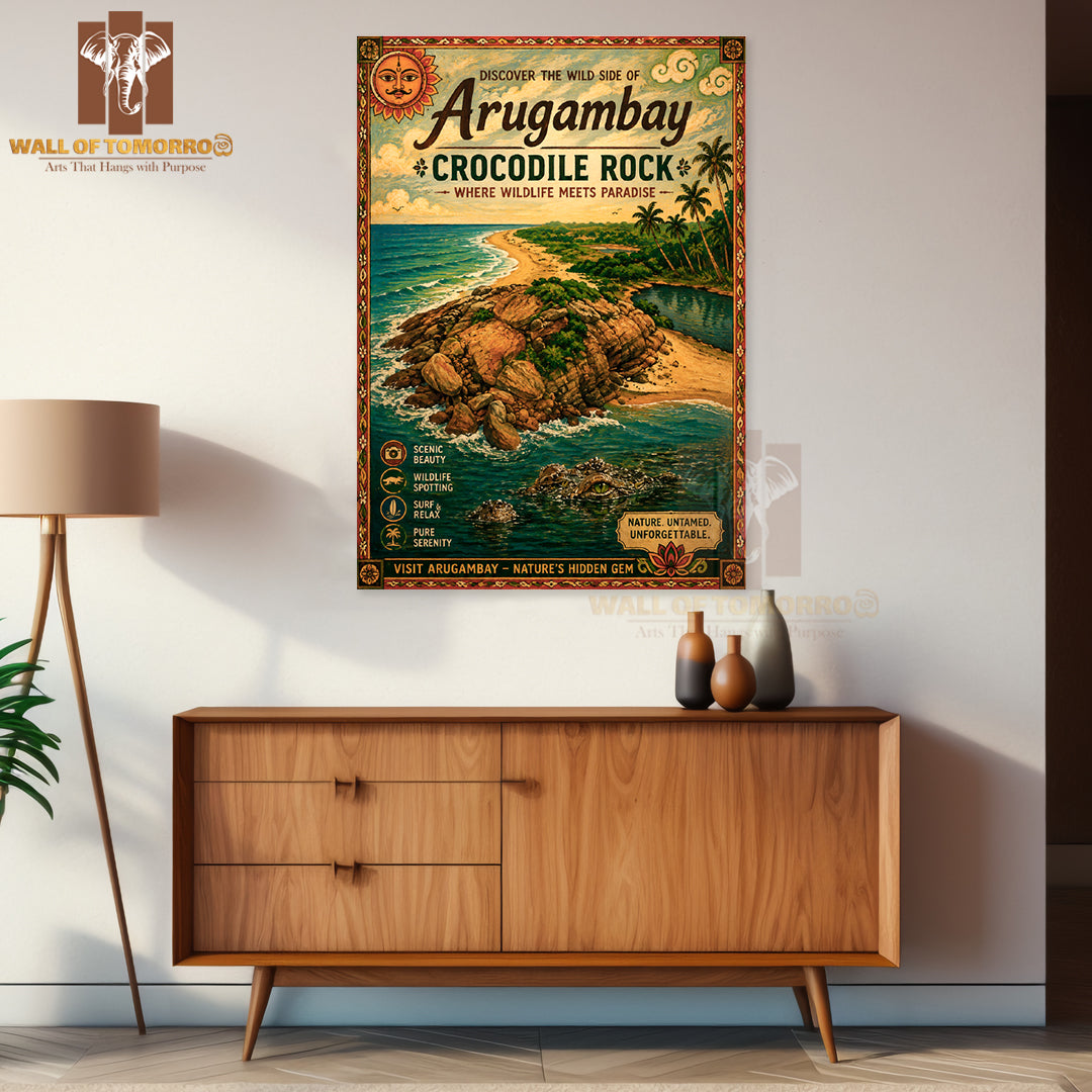 The Wild Side of Arugambay at Crocodile Rock Travel High Quality Unframed Poster Print & Waterproof Poster Print Wall Décor
