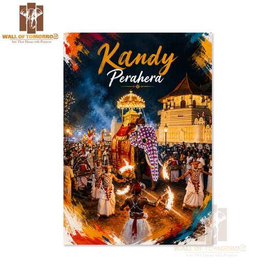 Kandy Perahera Sri Lanka Travel High Quality Unframed Poster Print & Laminated Poster Print Wall Décor