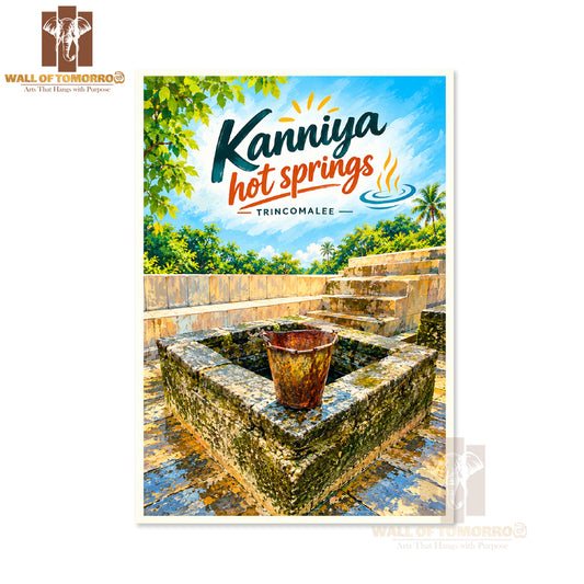 Kanniya Hot Springs Trincomalee Sri Lanka Travel High Quality Unframed Poster Print & Laminated Poster Print Wall Décor