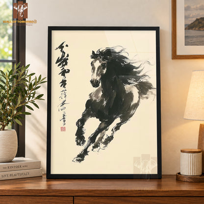 Dynamic Horse Painting Animals High Quality Glass Frame Wall Décor in Sri Lanka