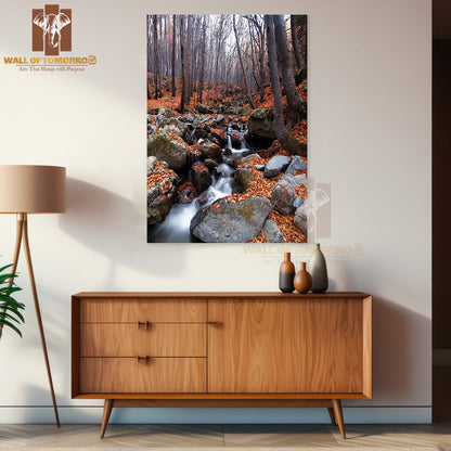 Mountain Stream In Deep Bulgarian Forest High Quality Unframed Poster Print & Waterproof Poster Print Wall Décor