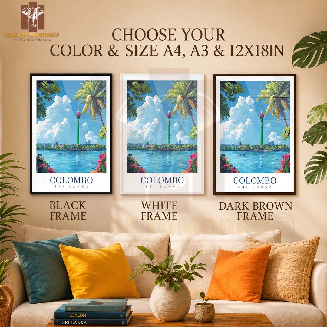 Colombo Sri Lanka Travel High Quality Glass Frame Wall Décor