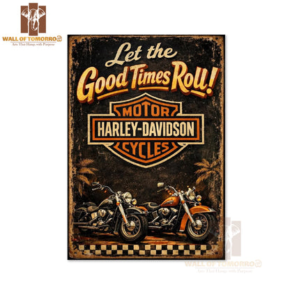 Harly Davidson, Let The Good Time Roll Motor Bike High Quality Unframed Poster Print & Laminated Poster Print Wall Décor in Sri Lanka
